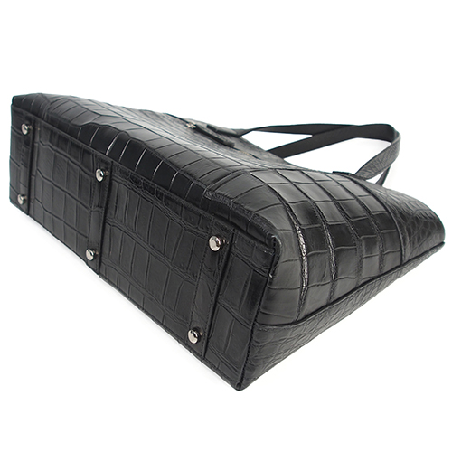 極美品 JRA クロコダイル トートバッグ センター取り マットクロコ A4可 カワノバッグ / 【日本製】 センター取り マット クロコダイル