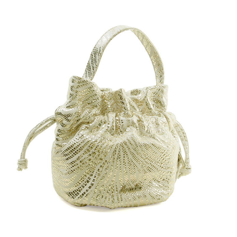 イタリア製 牛革　フォーマルバッグ　パーティーバッグ　ARCADIA　アルカディア　Art.3935　PLATINO(ゴールド)　箔押し