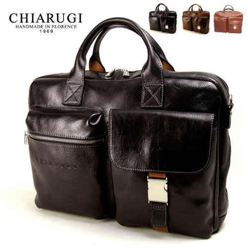 CHIARUGI キアルージ　牛革　ビジネスバッグ　Art.94551