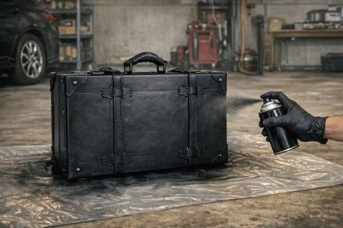 トランクケースにスプレー