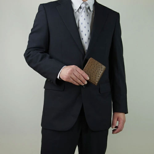 オーストリッチ 二つ折り財布